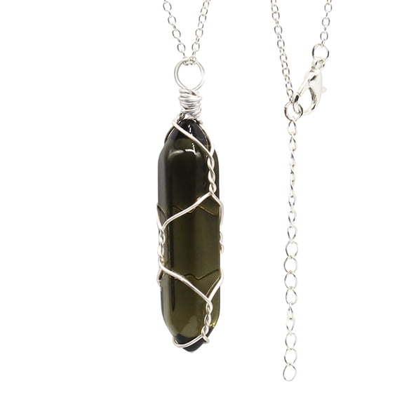EDHITNR Hexagonal Chakra Crystal Pendant, Natural Quartz Healing Pendant for Necklace, Carnelian Gemstone Protection Luck Wealth Jewelry, Brown