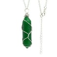 thumbnail image 1 of EDHITNR Hexagonal Chakra Crystal Pendant, Natural Quartz Healing Pendant for Necklace, Carnelian Gemstone Protection Luck Wealth Jewelry, Green, 1 of 1