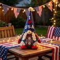 thumbnail image 1 of EDHITNR Independence Day Gnome Doll Patriotic Faceless Figure 4th Of July Decoration Flag Gnome Ornament for Shelf Small Red White Blue Doll, 1 of 7