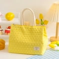 thumbnail image 1 of EDHITNR Insulated Lunch Bag, Thermal Lunch Box for Work Picnic, KidsAdult Reusable Bento Bag with Aluminum Foil Lining for Food Freshness Cold Drinks, Yellow, 1 of 2