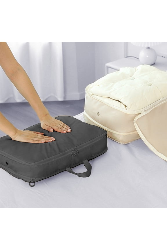 Large Capacity Down Jacket Storage Bag, 15.75x11.81x7.11 Inch Compression Organizer, Travel Hand Luggage for Clothing