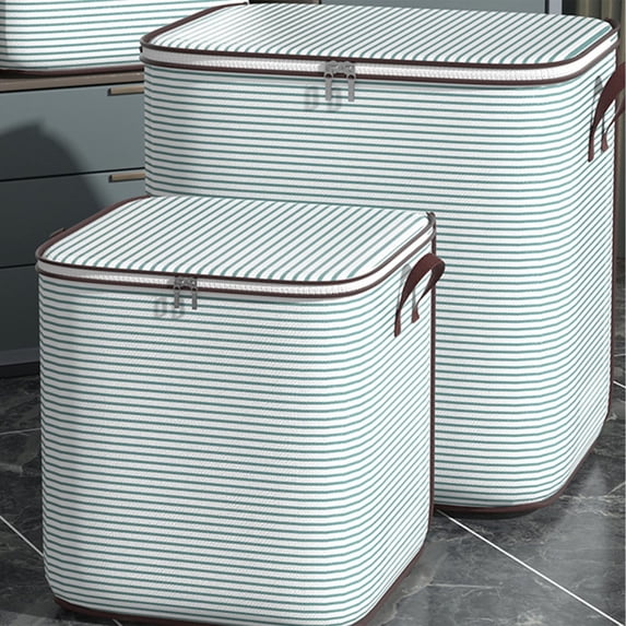 EDHITNR Large-Capacity Foldable Clothes Storage Box, Waterproof Wardrobe Organizer Bag-Proof Storage Basket, Portable Moving Box for Home Closet Seasonal Clothing Blanket Storage, Green