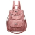 thumbnail image 1 of EDHITNR Leather Anti-Theft Backpack Purse, Convertible Travel Backpack for Women, Fashion Shoulder Bag with Multiple Compartments for Laptop & Daily Essentials, Pink, 1 of 1