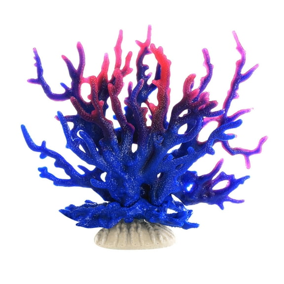 EDHITNR Lifelike Simulated Coral Decoration Bright Colorful Artificial Coral for Fish Tank Aquarium Scenery, Beach Themed Room Decor for Home Office,blue purple