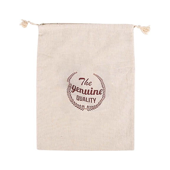 EDHITNR Linen Bread Bag Reusable Drawstring Bread Bag for Storage, Natural Unbleached Fabric Bread Sacks for Baguettes Cakes Pastries Large Capacity 30x40cm Bread Bags