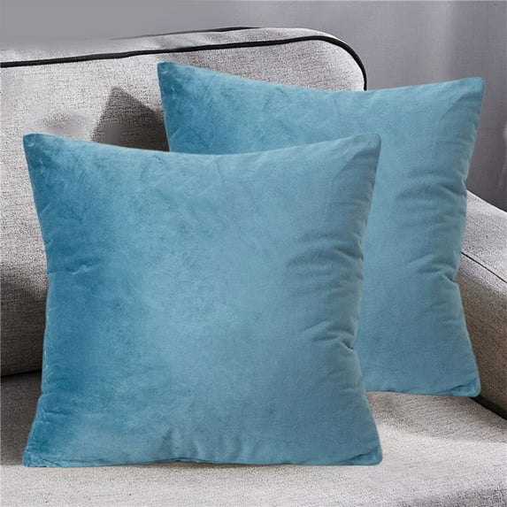 EDHITNR Linen Pillow Cushion, Decorative Throw Pillow for Sofa Bed Living Room, Modern Large Backrest Lumbar Support Pillow for Office Bedside Chair, Blue