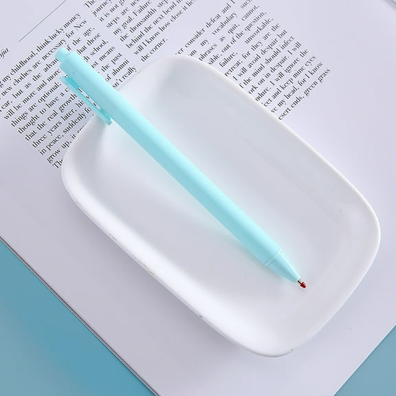 EDHITNR Macaron Rollerball Pen, Candy Color Press Writing Pen, Literary Style Student Stationery for Business Office Gift, Blue