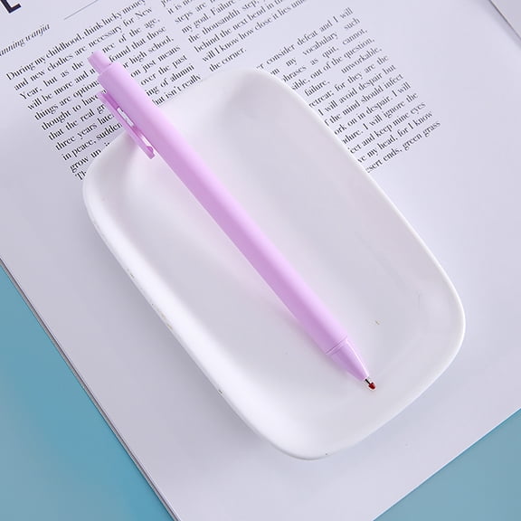 EDHITNR Macaron Rollerball Pen, Candy Color Press Writing Pen, Literary Style Student Stationery for Business Office Gift, Purple