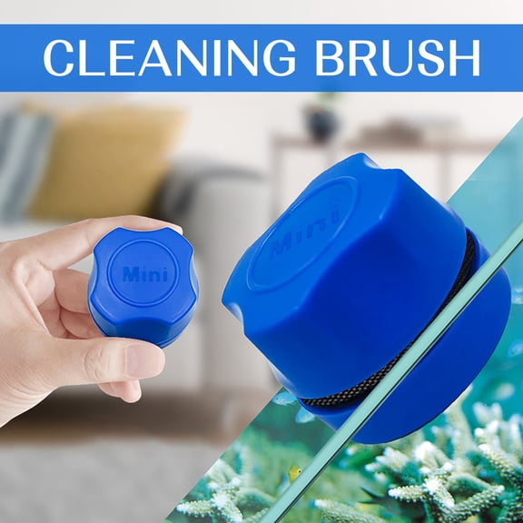 EDHITNR Magnetic Aquarium Cleaner, Floating Fish Tank Glass Scrubber Brush, Algae Remover for Aquarium Tank Inside Outside Cleaning, Blue