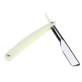 EDHITNR Manual Shaving Razor, Traditional Folding Shaver for Men's Beard Haircut, Portable Wet Shave Tool for Face Cleaning Body Grooming, White
