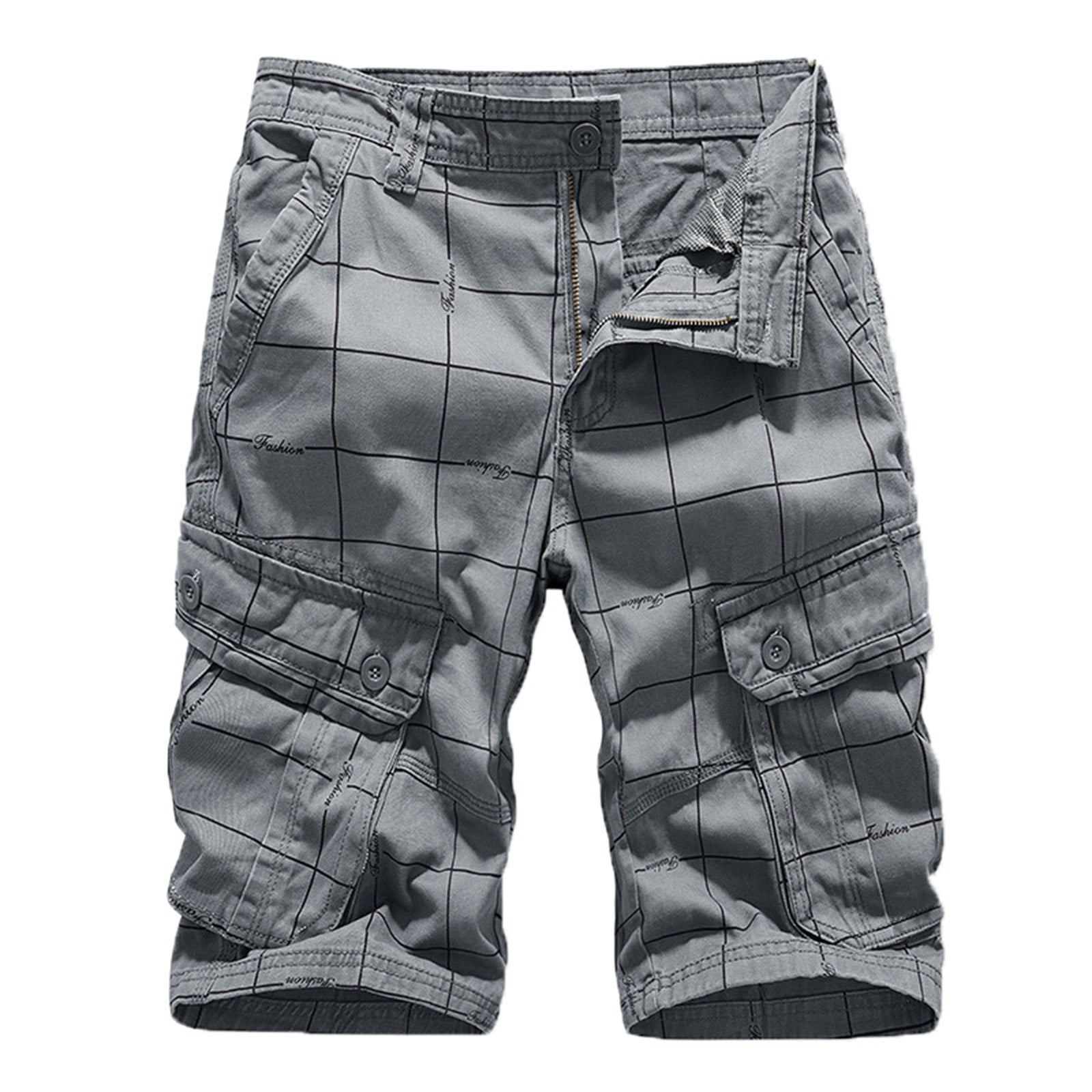 EDHITNR Mens Cargo Shorts Leisure Camouflage Pattern Expandable Waist