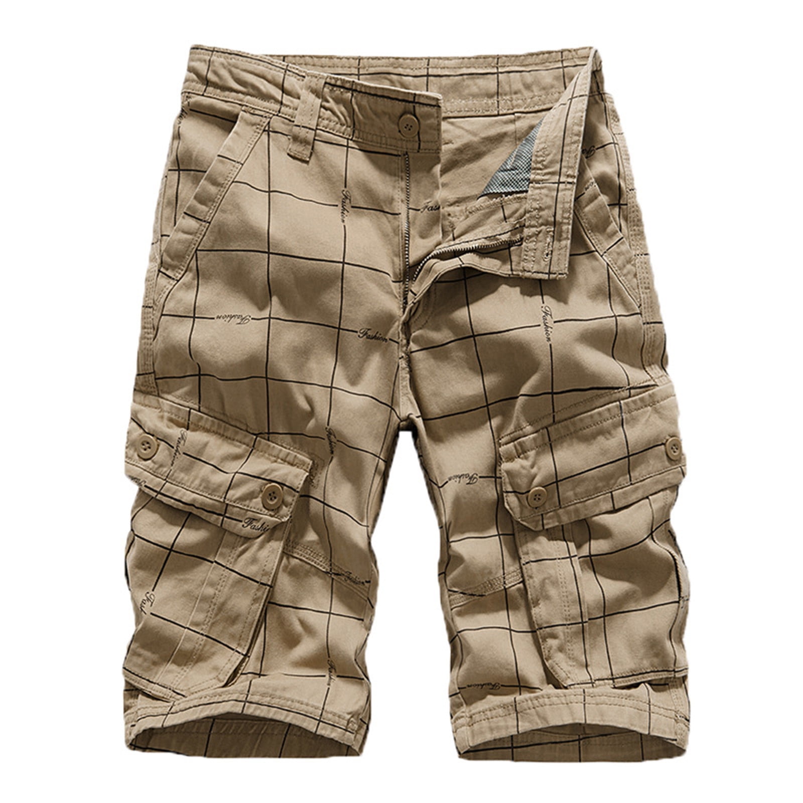 EDHITNR Mens Cargo Shorts Leisure Camouflage Pattern Expandable Waist