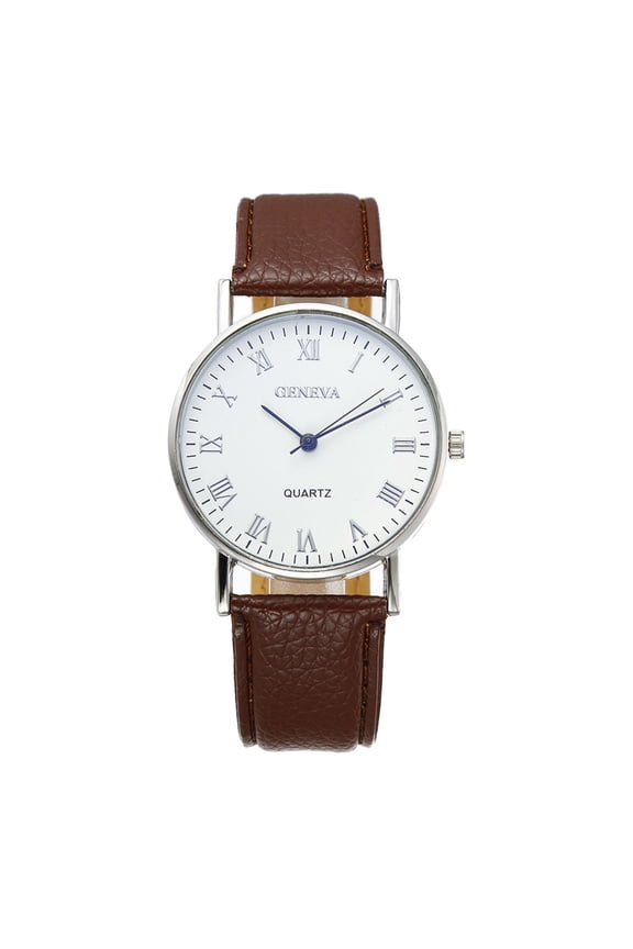 Military Watch Quartz Analog Wrist Watch Classic Dress Design with Date Calendar, 30M Water Resistant Leather Strap Timepiece for Business Casual Daily Wear