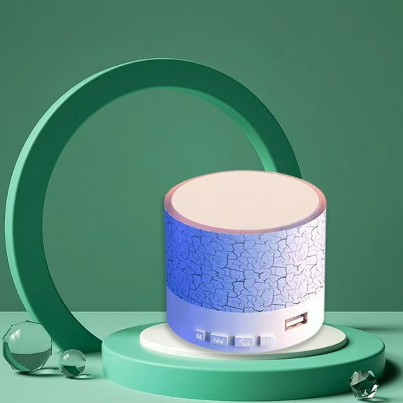 EDHITNR Mini Bluetooth Speaker, 5W Subwoofer Portable Wireless Speaker, Luminous RGB Colorful Lights Bluetooth 5.0 Desktop Outdoor Travel Speaker