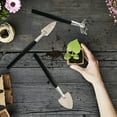 thumbnail image 1 of EDHITNR Mini Garden Tools Set, 3 Pcs Small Gardening Tools with Wood Handle, Cute Potted Flower Tool Kit for Transplanting Weeding, Heavy-Duty Indoor Outdoor Garden Hand Tools for Women, Black, 1 of 7