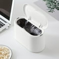 thumbnail image 1 of EDHITNR Mini Trash Can with Lid, Removable Small Garbage Bin for Desk Countertop, Desktop Wastebasket with Hidden Liner, Plastic Trash Bin for Bathroom Office Kitchen Bedside Table Dressing Table,, 1 of 6