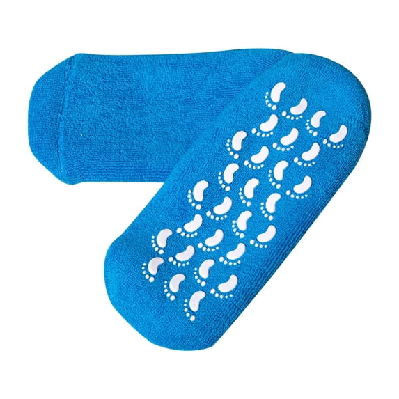 EDHITNR Moisturizing Gel Socks, Hydrating Foot Film Cover for Dry Cracked Heels Calluses, Reusable Soft Cotton Foot Care Socks for Overnight Treatment Skin Rejuvenation