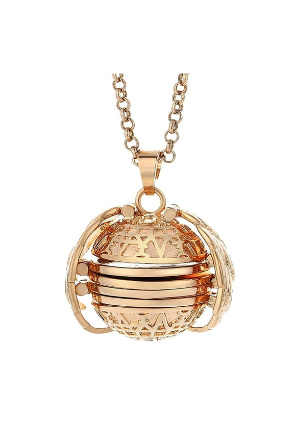 Multi-Layer Photo Locket Necklace, 4 Layer Openable Pendant Charm, DIY Memory Photo Album Box for Keepsakes Gifts, Gold
