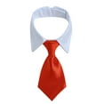 thumbnail image 1 of EDHITNR Pet Bow Tie Collar, Dog Neck Tie with Hook Loop Closure, Striped Bib Scarf Fake Neckline for Small Dogs Cats Photo Prop Wedding Party, Red, 1 of 6