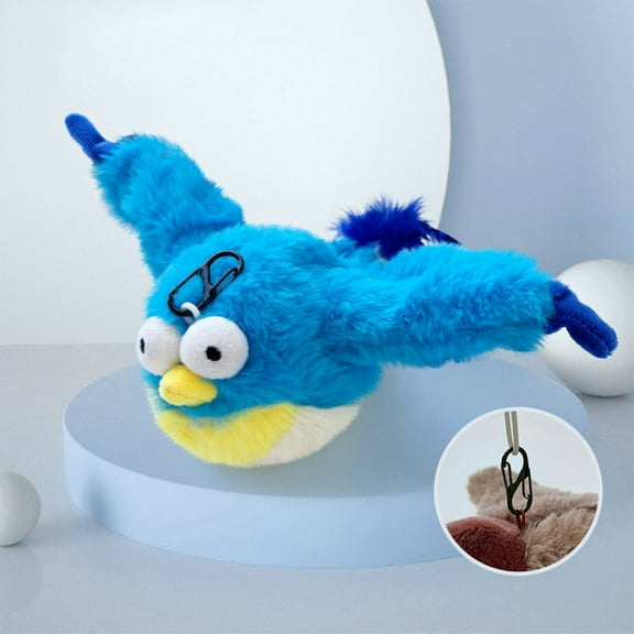 EDHITNR Pet Rechargeable Flapping Bird Toy, USB Charging Automatic Motion Cat Toy, Lifelike Chirping Shaking Interactive Toys for Cats Dogs to Stimulate Hunting Instinct
