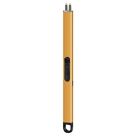EDHITNR Plasma Lighter, USB Rechargeable Windproof Flameless Candle Lighter, Electric Arc Lighter with Safety Lock & Auto-Off for Candles Fireplace BBQ Kitchen Camping, Gold