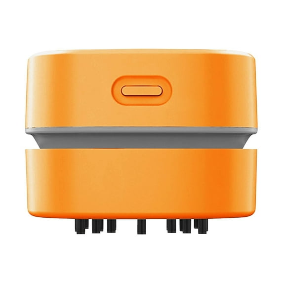 EDHITNR Portable Desktop Vacuum Cleaner, Mini USB Rechargeable Cordless Eraser Cleaner for Kitchen Office Car, Handheld Small Surface Debris Pet Hair Cleaning Tool, Orange