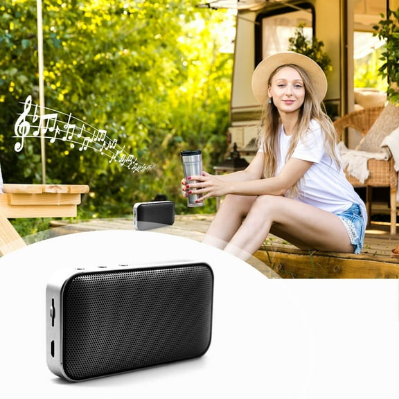 EDHITNR Portable Wireless Bluetooth Speaker Mini Outdoor Speaker with Clear Sound Passive Subwoofer, 5 Hours Playing Time for Home Travel Camping Compact Lightweight Speaker with Lanyard