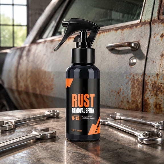EDHITNR Powerful Rust Brake Dust Remover Spray, 100ml Wheel Cleaner Polisher for Car Rims, Safe Non Corrosive Formula for Aluminum Alloy Chrome Steel Wheels, Removes Grime Oxidation Restores Shine