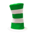 thumbnail image 1 of EDHITNR Red White Striped Tall Top Hat, Flat High Hat For Stage Performance Themed Parties, Comfortable Soft Material One Size Fits Adults, 1 of 7