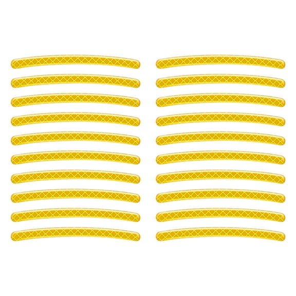 EDHITNR Reflective Wheel Stickers, High Visibility Reflective Tire Decals for Cars Motorcycles Vehicles, Green Personalized Safety Adhesive Hub Rim Strip for Night Driving Bicycle Truck, Yellow