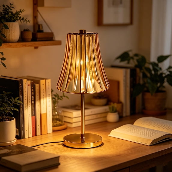 EDHITNR Retro Metal Table Lamp Rechargeable Touch Control with Crystal Accents for Bedroom Bedside Nightstand Ambient Lighting