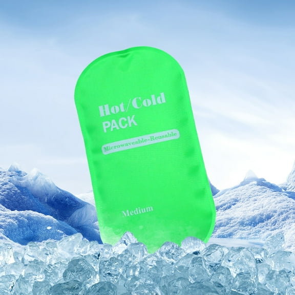 EDHITNR Reusable Soft Gel Ice Pack 2-Pack, Therapeutic Hot Cold Packs for Knee Shoulder Ankle Back Pain Relief, Leak-Proof Flexible Ice Pack for Injuries Swelling Headaches First Aid, Green