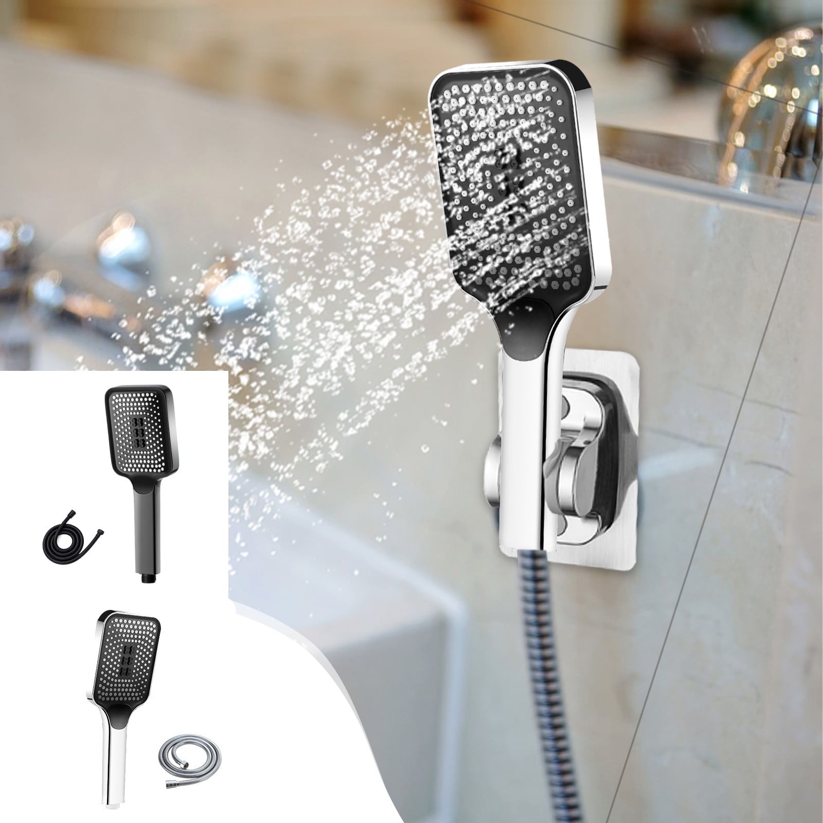EDHITNR Shower HighPressure Handheld Showerhead With Carbon Filter
