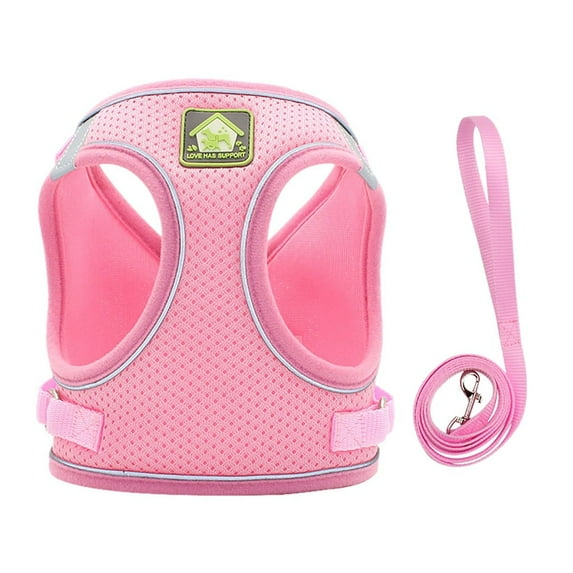 Image showcasing EDHITNR Soft Mesh Step-in Dog Leash Set, Reflective Puppy Vest Harness ...