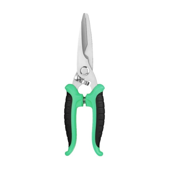 EDHITNR Stainless Steel Multi Purpose Scissors Serrated Blade Heavy Duty Shears, Non Slip Comfort Grip with Lock Feature Industrial Utility Scissors