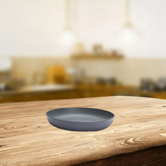 EDHITNR Straw Round Tray, Plastic Serving Platter for Snacks Desserts Fruit, Decorative Dinnerware for Picnics Family Gatherings Kitchen Dining Table