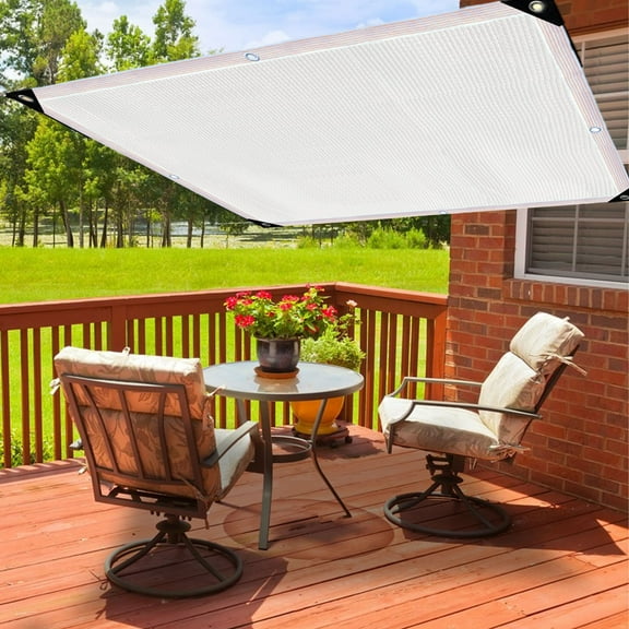 EDHITNR Sun Shade Cloth, 90% UV Block Mesh Cover with Reinforced Grommets, High-Density Polyethylene Shade Net for Pergola Greenhouse Garden, Breathable Sunblock Tarp for Patio Plants Pool Roof