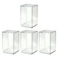 thumbnail image 1 of EDHITNR Transparent Figurine Display Box, 4 Pack Clear Plastic Storage Case for Collectibles, Protective Showcase for Action Figures Toys in Home Office Decor, White, 1 of 5