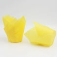 thumbnail image 1 of EDHITNR Tulip Cupcake Liners, Greaseproof Baking Cups, 50 Pack Food Grade Paper Muffin Wrappers for Baking Decorating Tools, Yellow, 1 of 2
