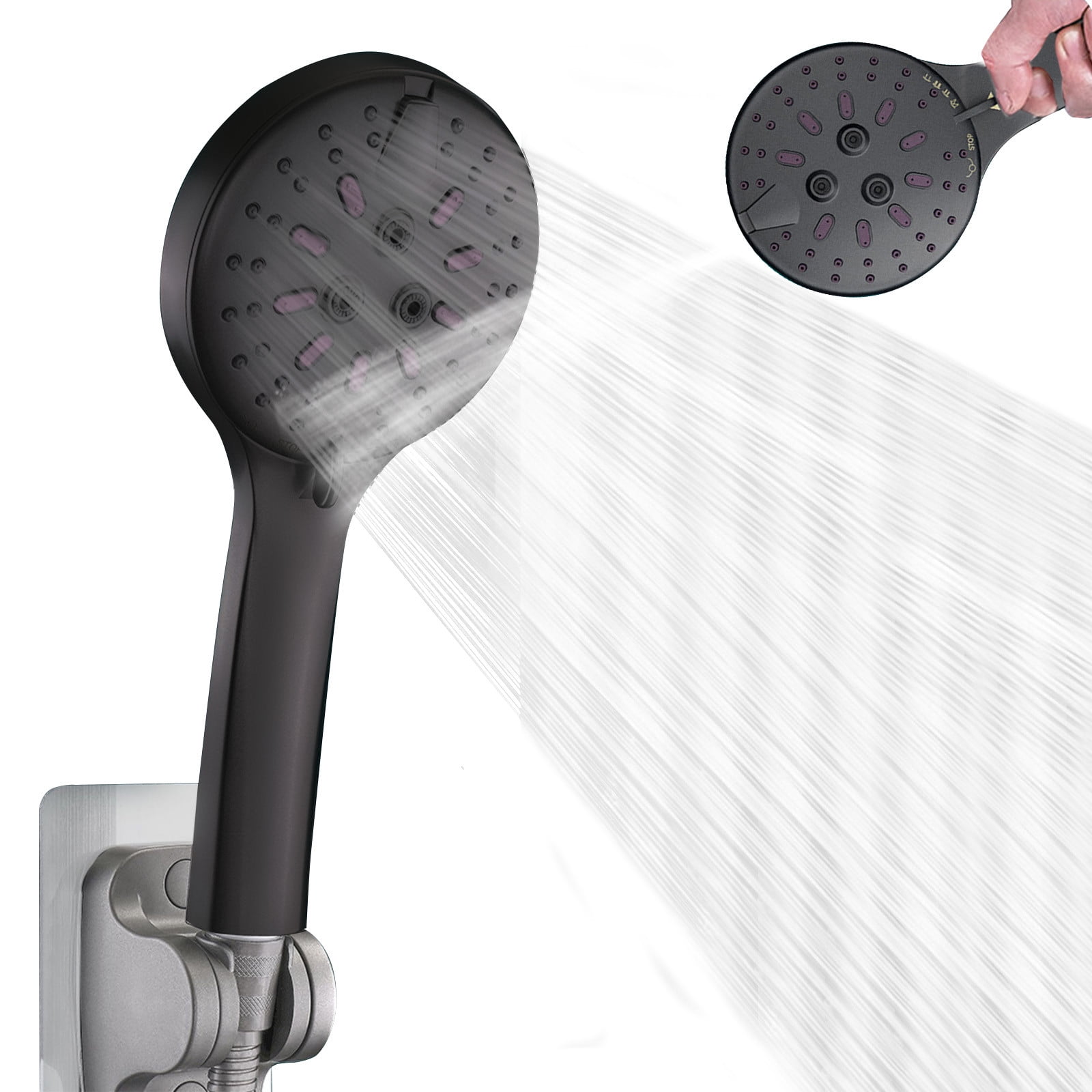 EDHITNR Turbo Shower Head Home Bath Shower Nozzle Water Heater Filter