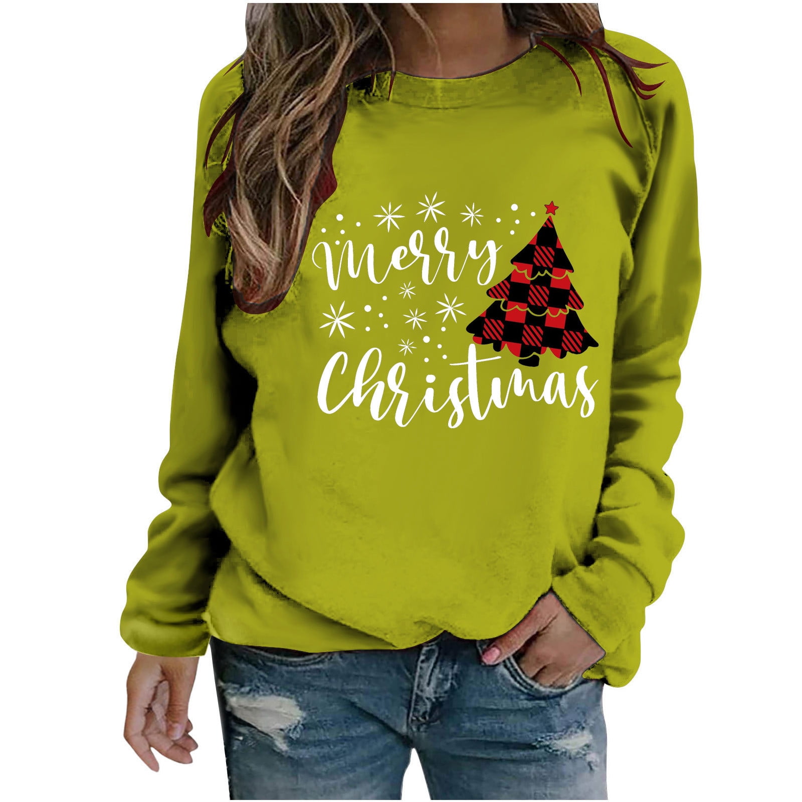 EDHITNR Ugly Christmas Sweaters for Women 2023 Casual Winter Christmas