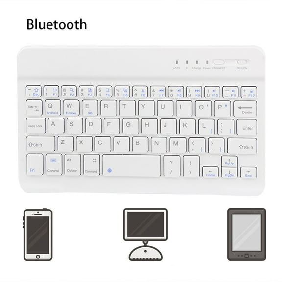 EDHITNR Ultra Slim Wireless Bluetooth Keyboard, Compact Portable Bluetooth Keyboard for Android Phone Tablet Laptop PC, Full Size 78-Key QWERTY UK Layout Keyboard with Dedicated App Keys for Home
