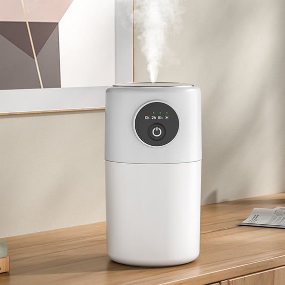 EDHITNR Ultrasonic Aromatherapy Diffuser, Essential Oil Humidifier with 300ml Water Tank, USB Powered Quiet Mist Vaporizer for Home Office Bedroom Plants, White