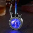 thumbnail image 1 of EDHITNR Vintage Trench Lighter, Transparent Kerosene Lighter with LED Lights, Antique Steam Punk Windproof Lighters for Men, Unique Collectible Gas Lighter for Smoking Camping Gifts, 1 of 3