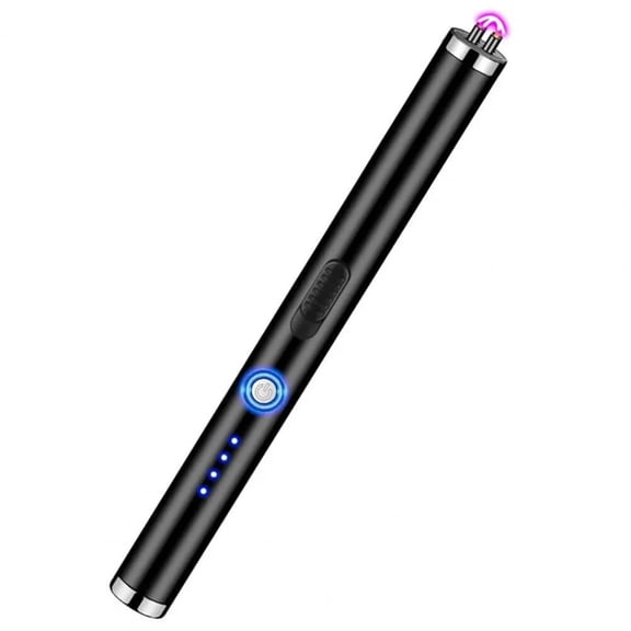 EDHITNR Windproof Igniter, USB Rechargeable Arc Lighter, Double Safety Push Button Ignition Stick for Gas Stove Candle Fireworks