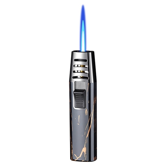 EDHITNR Windproof Metal Gas Lighter, High Temperature Spitfire Adjustable Flame Butane Lighter, Flexible Neck Refillable Lighter for Kitchen Welding Outdoor Camping BBQ