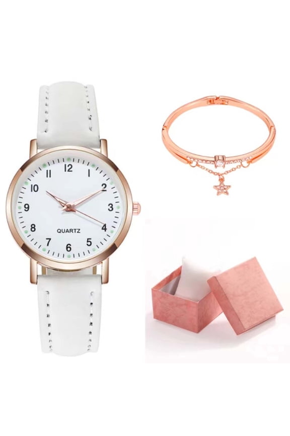Women's Classic Quartz Watch with Luminous Dial, Frosted Leather Strap Retro Small Round Watch Scratch Resistant Crystal Glass Analog Timepiece