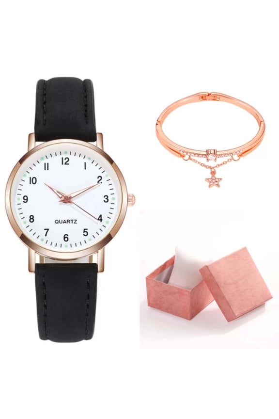 Women's Classic Quartz Watch with Luminous Dial, Frosted Leather Strap Retro Small Round Watch Scratch Resistant Crystal Glass Analog Timepiece