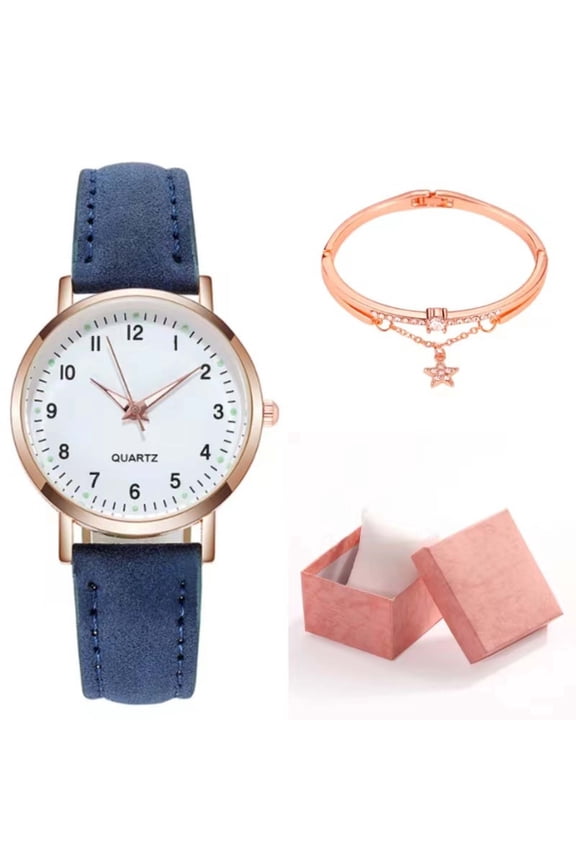Women's Classic Quartz Watch with Luminous Dial, Frosted Leather Strap Retro Small Round Watch Scratch Resistant Crystal Glass Analog Timepiece