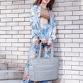 thumbnail image 1 of EDHITNR Women's Pleated Tote Bag, Lightweight Large Capacity Handbag for Travel Work Beach, Extra Large Soft Polyester Shoulder Bag for Gym Shopping Commuting, Blue, 1 of 6